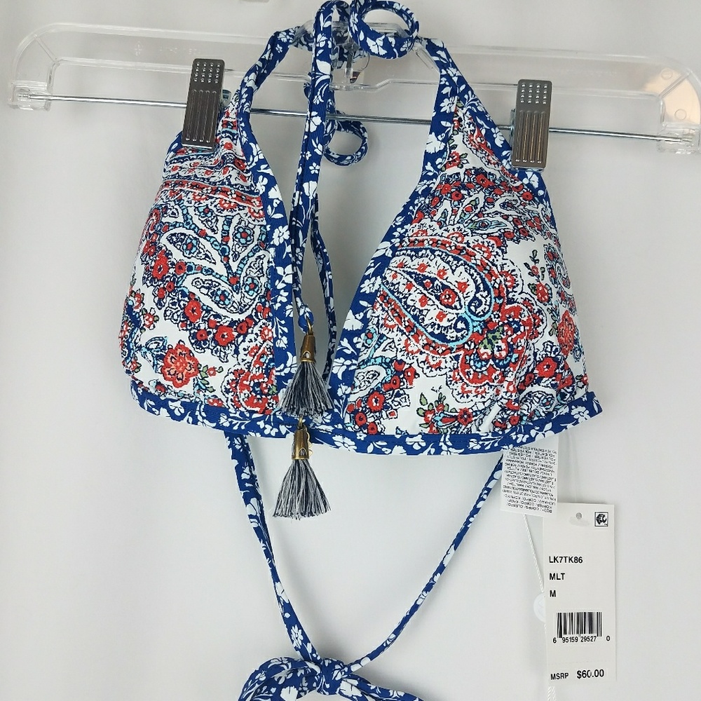 NWT Lucky Brand Bikini Paisley Print Size M